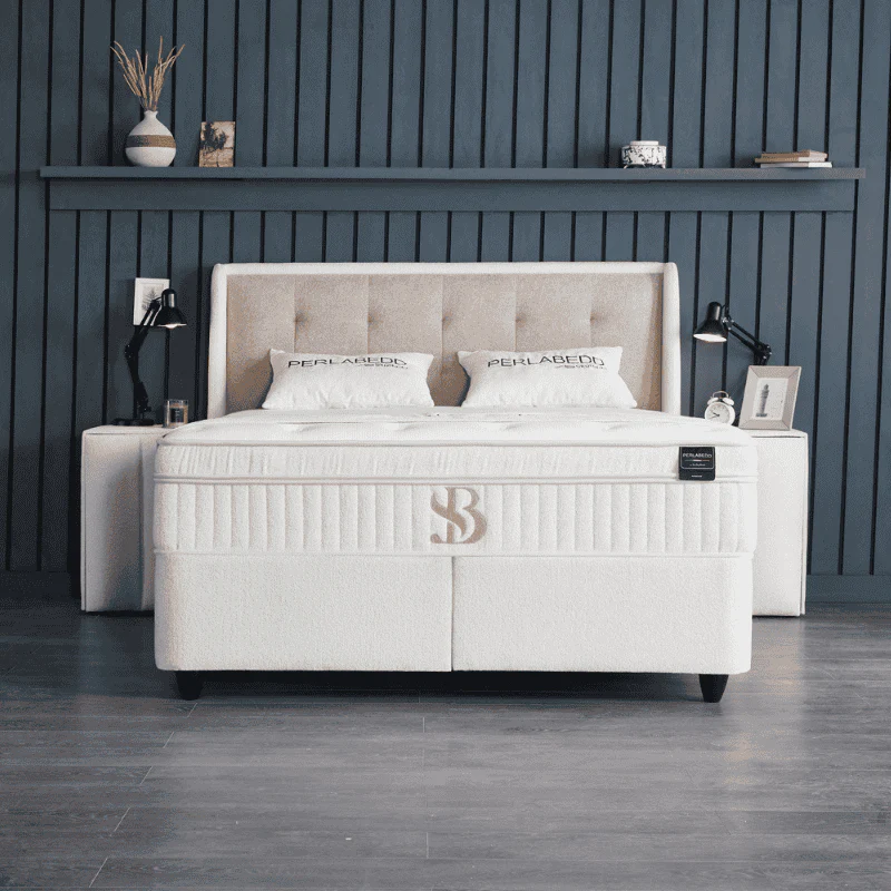 Boxspring met Opbergruimte - Perlabedd