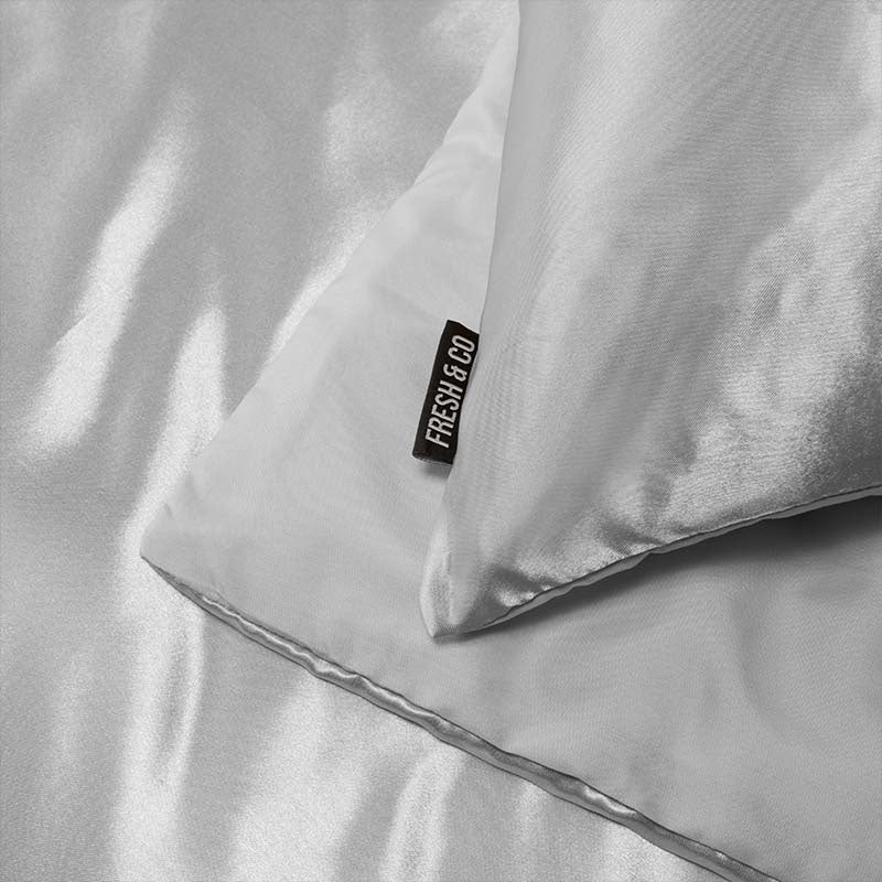 Dekbedovertrek Silk Satin - Zilvergrijs - Image 4