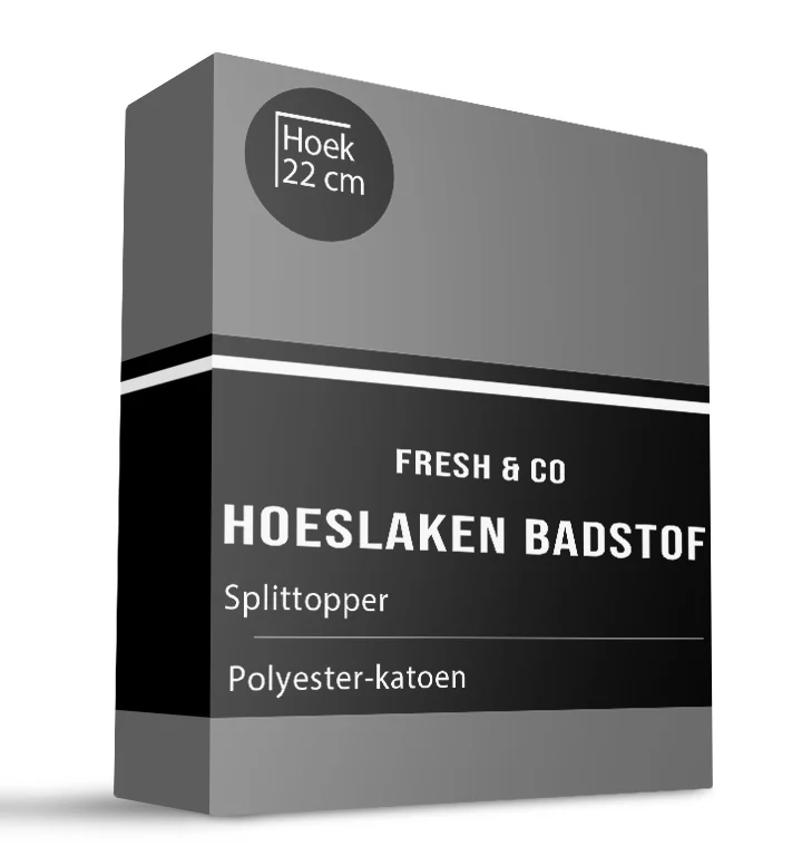 Splittopper Hoeslaken - Badstof - Grijs - Image 6