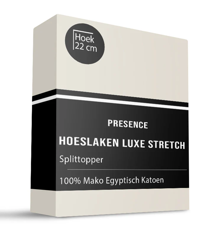 Splittopper Hoeslaken- Mako Jersey Katoen - Crème