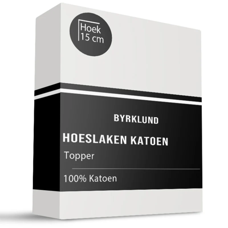 Topper Hoeslaken Katoen - Wit