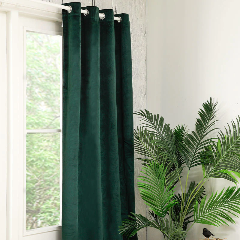 Velvet Gordijnen Verduisterend - Haken of Ringen - Groen - Image 6