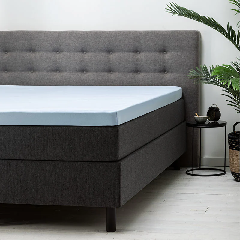 Topper Hoeslaken Katoen - Blauw