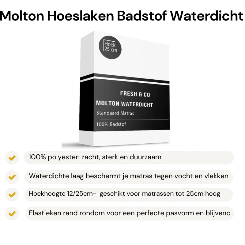 Molton Hoeslaken Badstof Waterdicht - Image 2